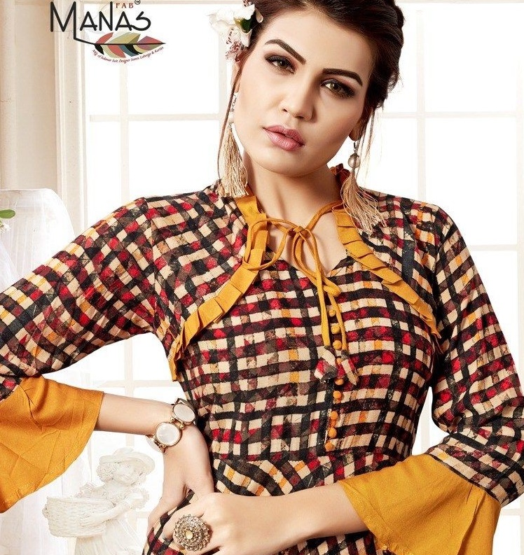 Collar neck top punjabi dress